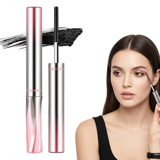 Iron Wand Mascara, 2026 Upgrade Waterproof Long Lasting Metal Mascara, Metal Wand Natural FinishMascara, Eyelash Primer Tubular Mascar Suitable for Both Upper and Lower Lashes (Black)