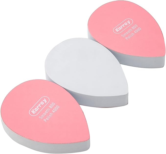 Nail Files and Buffers for Natural Nails Smooth and Polish Gel Surface 400/600/4000 Grit (A-Drop)