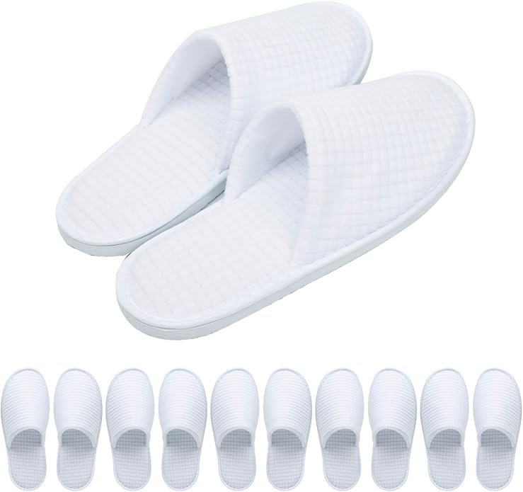 6-10 Pairs Spa Slippers, Non Slip Disposable Slippers For Guest, Washable Reusable, Which Can Be Used As Women Men, House, Indoor, Bathroom, Bedroom, Hotel, Bride Slippers