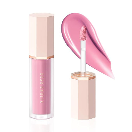 DEAR DAHLIA Petal Drop Blush (Taffy) - Vegan Liquid Blush with Soft, Watercolor-like Finish. Sheer to Buildable Color for a Dewy, Natural Flush. Weightless Korean Makeup for Cheeks. 0.14 oz