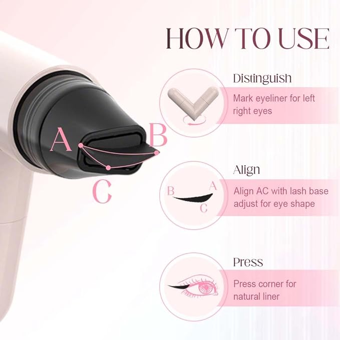 Rotating Eyeliner Stamp Pen, 2026 Upgrade Long Lasting Rotating Waterproof Winged Eyeliner Stamp Pen, Smudge Proof Eye Liner Tool (Black+Brown)