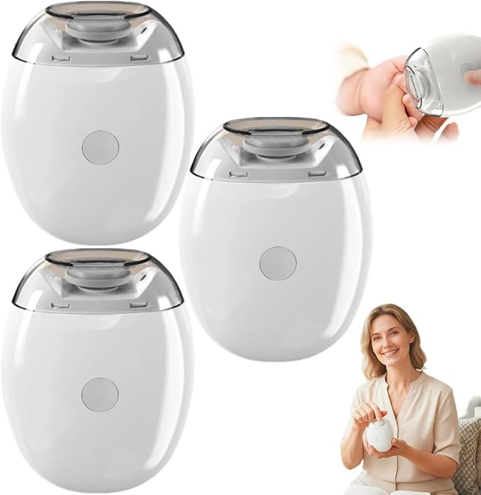 Automatic Electric Nail Clipper, 2026 New Universal Automatic Fingernail Grinder, Automatic Nail Trimmer with Light and Nail Scraps Storage, Electric Toenail Clippers for Seniors Adults (3 PCS)