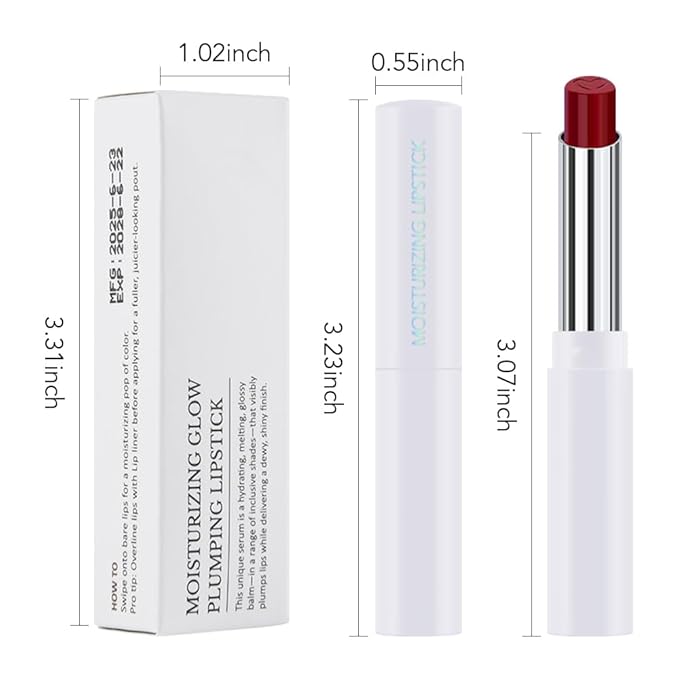 QIDSTERS Tinted Lip Balm Moisturizing Lipstick, Red Berry Hydrating Lipstick for Women, 24 Hour Long Lasting Moisturization Lip Gloss Stain Makeup, Lightweight Non Greasy Moisturizer Lips, 12