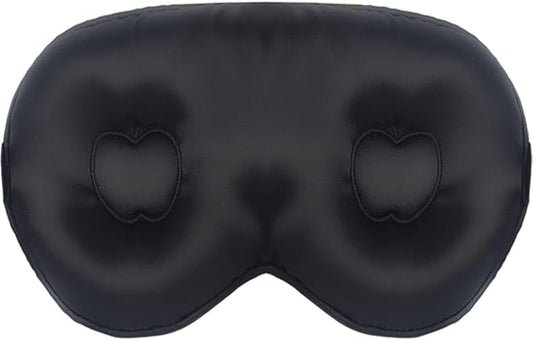 3D Silk Sleep Mask, Eye Pillow for Insomnia Relief (Black, Deluxe-Gift-Box Edition)