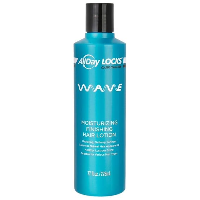 AllDay Locks Classic Wave Hair Lotion - Lightweight Curl Cream for Frizz Control & Hydration, Curly & Wavy Hair Styling Products for Women & Men, Lotion for Defining and Moisturizing - 7.7 oz Bottle