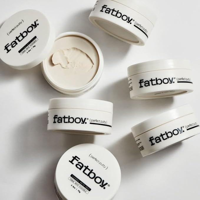 Fatboy Hair Perfect Putty, Styling Kaolin Clay Putty, Medium Hold for Volume & Texture, Matte Finish, Hair Care for All Hair Types, Flexible Lightweight Formula, Paraben Free, Color Safe, 2.6 Oz