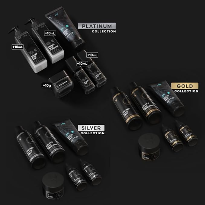 The Complete Beard Growth Kit by Beard Struggle - Mens Grooming Kit with Balm, Mask, Conditioner, Wash & Oils - Aesir's Triumph, Platinum Collection