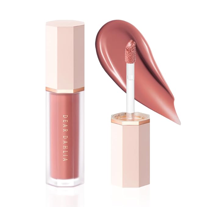 DEAR DAHLIA Petal Drop Blush (Moody) - Vegan Liquid Blush with Soft, Watercolor-like Finish. Sheer to Buildable Color for a Dewy, Natural Flush. Weightless Korean Makeup for Cheeks. 0.14 oz