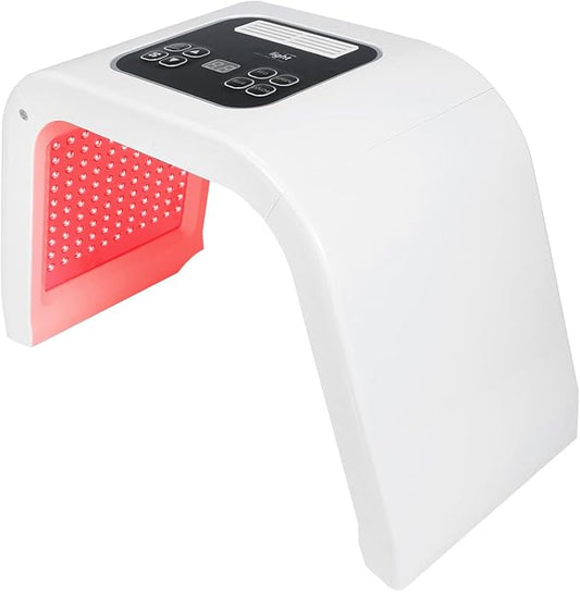 LED-Face-Red-Light-Therapy-Mask,7 Color LED Mask Light Therapy Equipment,Home Skin Care Beauty Equipment for Facial, Neck & Body Use (Square)