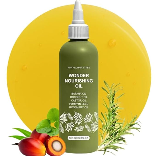 4 Fl Oz Batana Oil For Hair – Pure Raw & Natural Blend with Organic Castor, Pumpkin Seed, Coconut & Rosemary Oils – Nourishing Scalp & Hair Care for Thicker-Looking, Healthier-Feeling Hair (1 Pack)