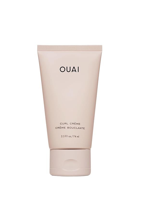 OUAI Travel Size Curl Cream - Curl Defining Cream with Chia & Linseed Oil - Enhances Definition, Hydration & Shine - Tames Frizz & Protects from Humidity - Curly Hair Products for Women (2.5 oz)