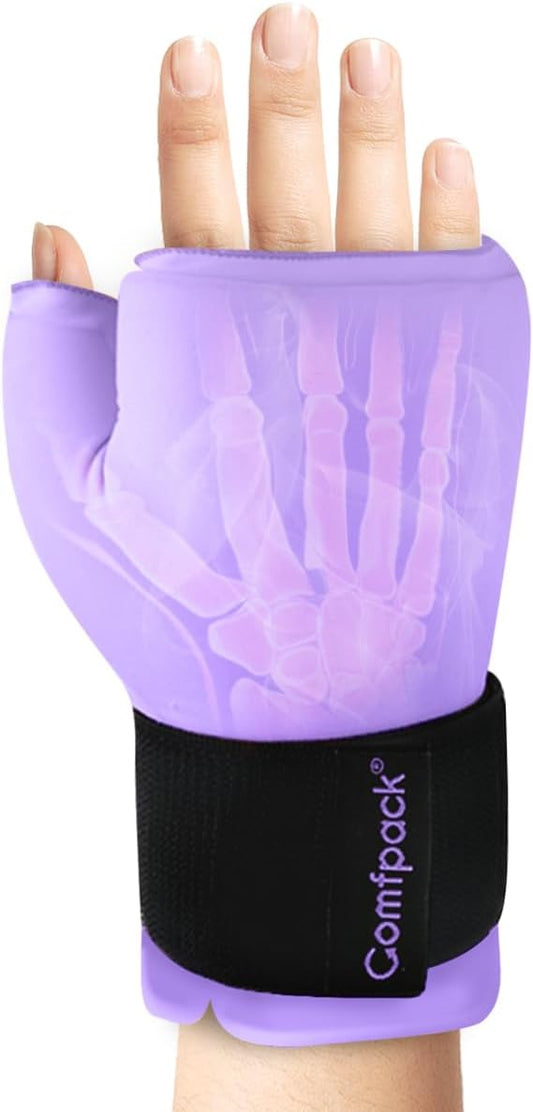 Hand Ice Pack Glove for Arthritis, Thumb Wrist Ice Pack Wrap for Carpal Tunnel, Reusable Gel Hot Cold Therapy Pain Relief for Tenosynovitis, Swelling, Surgery, Tendonitis