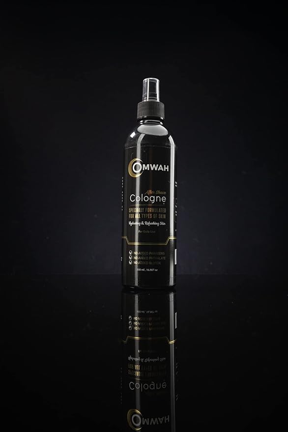 OMWAH Men’s After Shave Cologne For Men – Soothing Post Shave for All Skin Types, Large 16.9 oz Bottle, Non-Greasy Mens Cologne, Hydrating & Reduces Skin harshness, Long Lasting Freshness