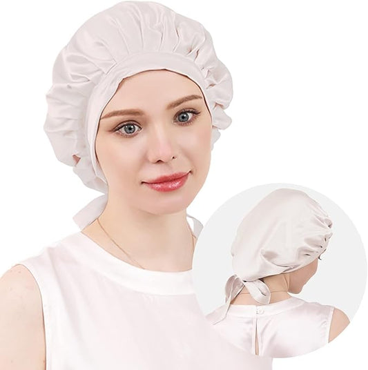 DAISYSILK 100 Pure Mulberry Silk Hair Bonnet for Sleeping Silk Hair Wrap for Women