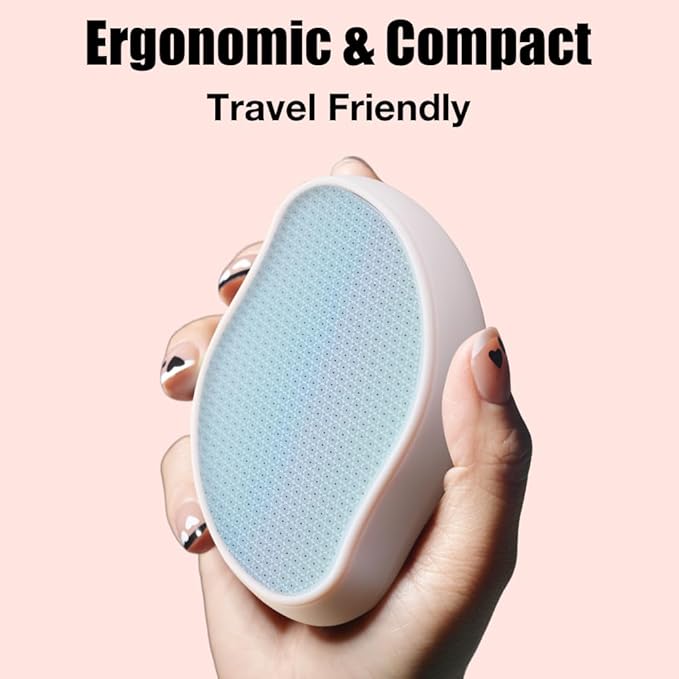 Premium Crystal Hair Eraser,Painless Exfoliation Hair Removal Epilator,Nano Glass Hair Remover for Women,Natural Gentle and Efficient Shaver Trimmer on Leg Arm(Light Pink)