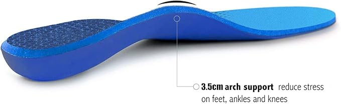 Plantar Fasciitis Feet Insoles Arch Supports Orthotics Inserts Relieve Flat Feet, High Arch (Mens 6-6 1/2 | Womens 8-8 1/2)