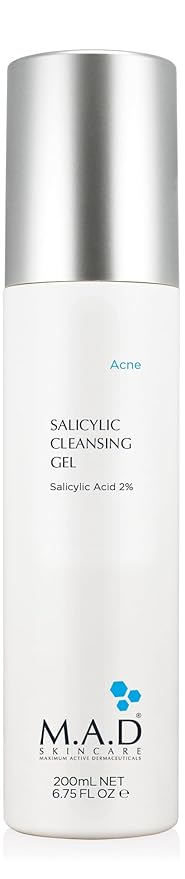 M.A.D Skincare Salicylic Cleansing Gel - Acne Facial Wash 6.75 oz.