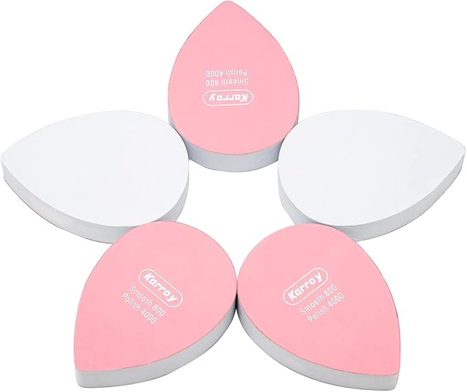 Nail Files and Buffers for Natural Nails Smooth and Polish Gel Surface 400/600/4000 Grit (A-Drop)