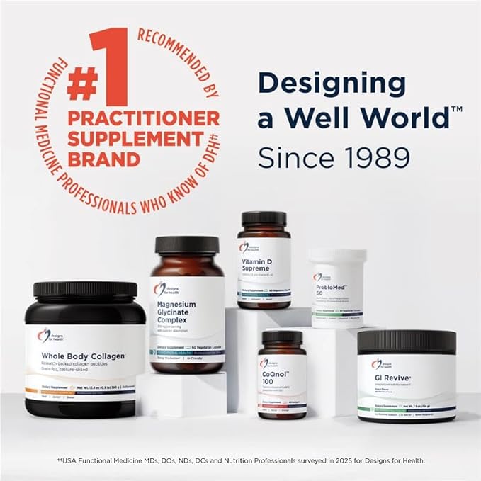 Designs for Health Whole Body Collagen Powder - Hydrolyzed Collagen Peptides Powder for Healthy Skin & Hair, Joint + Bone Health - Fortigel & Verisol Collagen, Unflavored (30 Servings)