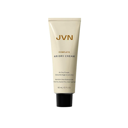 JVN No Heat Complete Air Dry Cream, 2 Fl Oz, Travel Size, Hair Smoothing Cream Enhances Your Natural Texture, Curl Cream and Wavy Hair Products, Silicone Free
