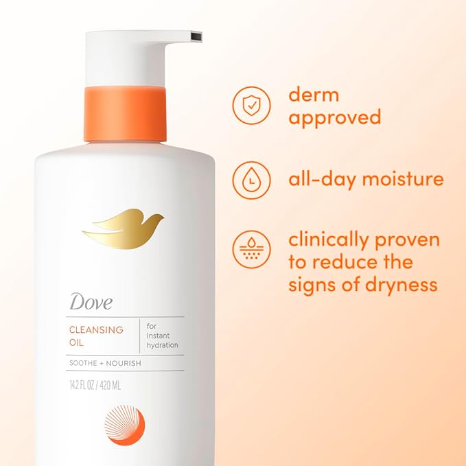 Dove Shower Body Oil Wash for Women - Ultra‑Moisturizing Feminine Wash For Dry & Itchy Skin, 14.2 oz