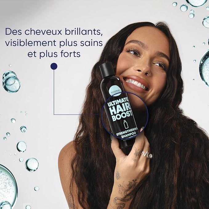 Moerie Ultimate Hair Growth Shampoo – For Longer, Thicker, Fuller Hair - Vegan Friendly Volumizing Hair Products – Paraben & Silicone Free – All Hair Types – Reverse Hair Loss – 8.45 fl oz, Double Set