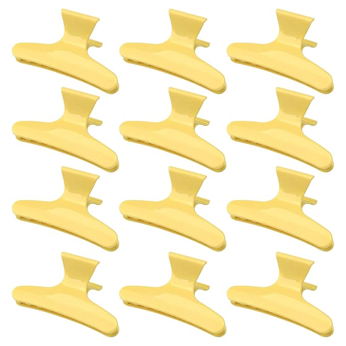 Ondder 12 Pack Butterfly Hair Clamps Clips Hair Claw Clips Salon Pro Section Clip for Styling Sectioning Cutting Coloring Hair Clips Hairdressing Salon Tool Hair Accessories for Women Girls