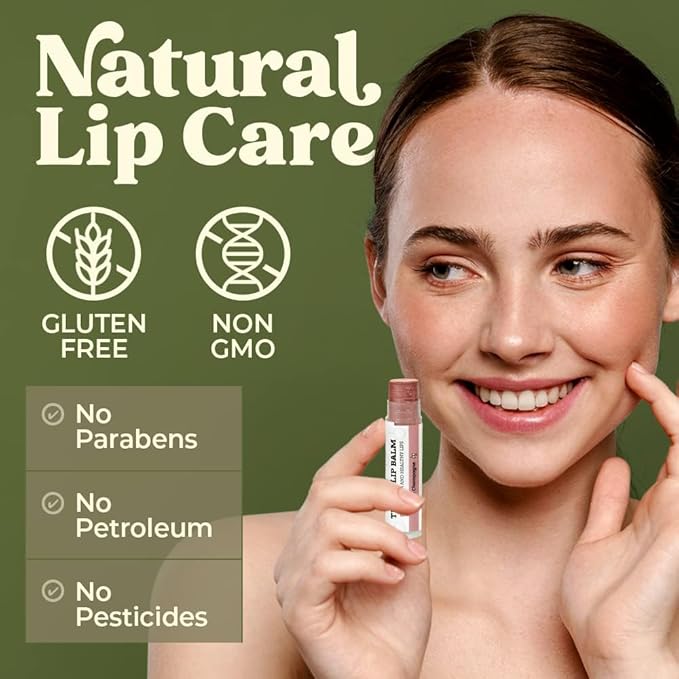 Earth's Daughter Tinted Lip Balm 4 Pack of Assorted Colors - Beeswax, Coconut Oil, Cocoa Butter, Vitamin E - Moisturize and Beautify - Paraben Free