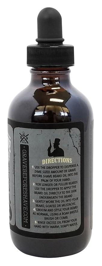 Grave Before Shave™ Gentlemen's Blend Beard Oil (Bourbon/Sandal Wood Scent) 4 oz. BIG BOTTLE