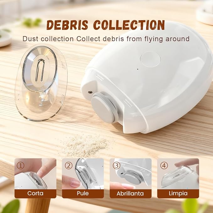 Automatic Electric Nail Clipper, 2026 New Universal Automatic Fingernail Grinder, Automatic Nail Trimmer with Light and Nail Scraps Storage, Electric Toenail Clippers for Seniors Adults (2 PCS)