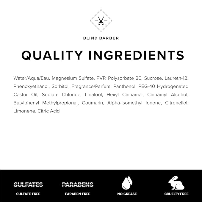 Blind Barber 40 Proof Sea Salt Spray for Men -  Salt Water Hair Spray for Volume & Texture - Water-Based Matte Finish with Light-Medium Hold - Enhances Beach Waves & Body - Tonka Bean Scent (5  Fl oz)