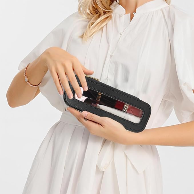 Travel Clear Makeup Bag Set, TSA Approved Cosmetic Bag Case with Zipper Portable Makeup Pouch Toiletry Bag Traveling Cosmetic Organizer Storage Bag Car Organizer Car Essentials