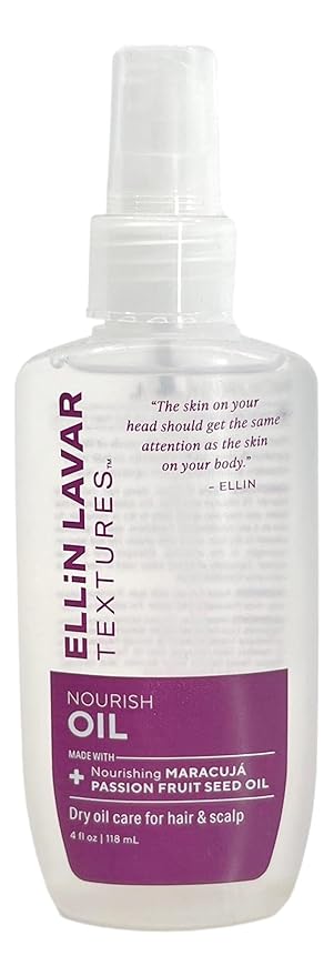 Ellin LaVar Textures NourishOil with Maracuja & Passion Fruit Seed Oil - Dry Oil Care for Hair & Scalp | Vitamin A, C, B-Complex | Nourish & Trap Moisture (4 oz)