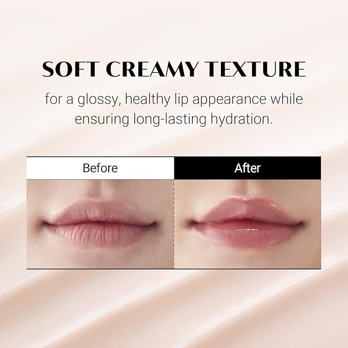 Daera B.E Active Lip Cream 6g, Hydrating, Moisturizing and Plumping Korean Overnight Sleeping Mask for Dry Lips, Glossy Finish, Natural Ingredients, Non-Irritating, Gentle for Sensitive Skin