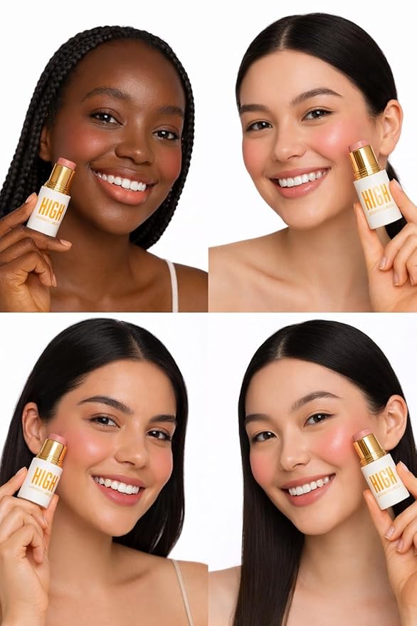 Contour Sticks Makeup Set, For Tan Skin, Vegan Formula, Creamy, Blendable, Lightweight, Non-Greasy-Wear,Luxury Cream Contour Stick,HIGH COSMETIC AGENCY (Blush Shy)