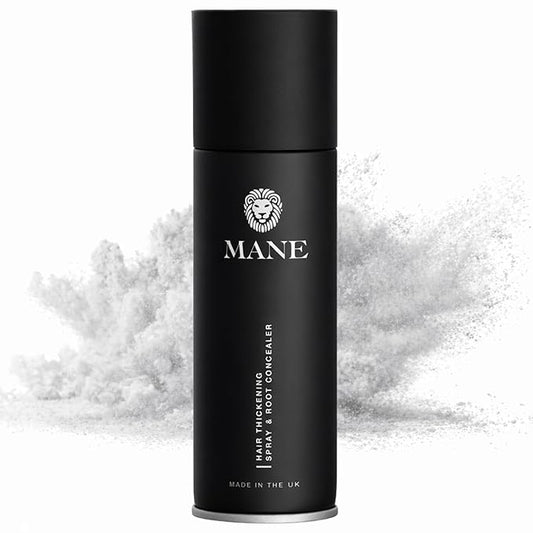 Mane Hair Thickening Spray & Root Touch Up, Instantly Thicker Hair for Men & Women, Fill in Hairlines and Hide Thinning and Fine Patches - Silver, 12 Colors (6.76 oz)