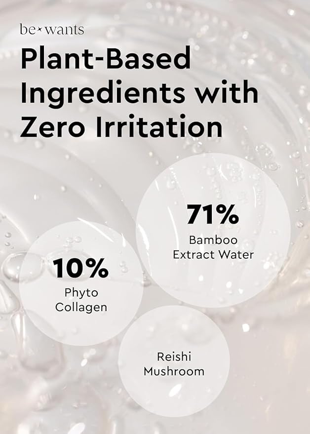 BE+WANTS Bewants Under Eye Patches for Puffy Eyes, Korean Under Eye Mask with Vegan Collagen and 71.9% Bamboo Water, Patches for Dark Circles and Cooling, 60 pieces