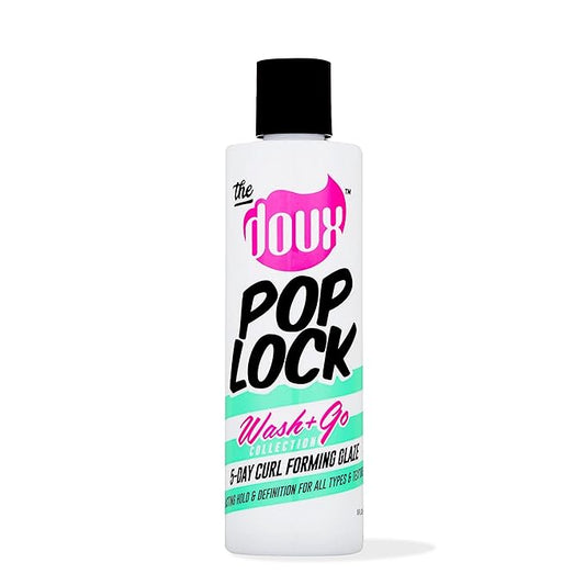 The Doux POP LOCK 5-Day Curl Forming Glaze for Natural Hair – Anti-Humidity Gel with Honey & Argan Oil – Curly Hair Styling Gel for Shine, Frizz Control, and Long-Lasting Curl Definition