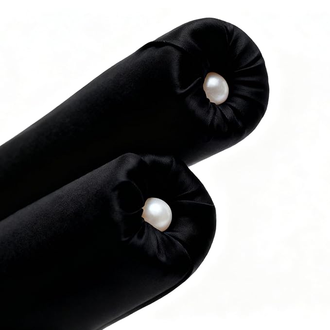 Silk Heatless Curling Set -Heatless Curls Overnight with Hair Rollers and Hair Curlers to Sleep In to Achieve Hair Rollers for Blowout Look Long Hair-Gift (Black Suit)