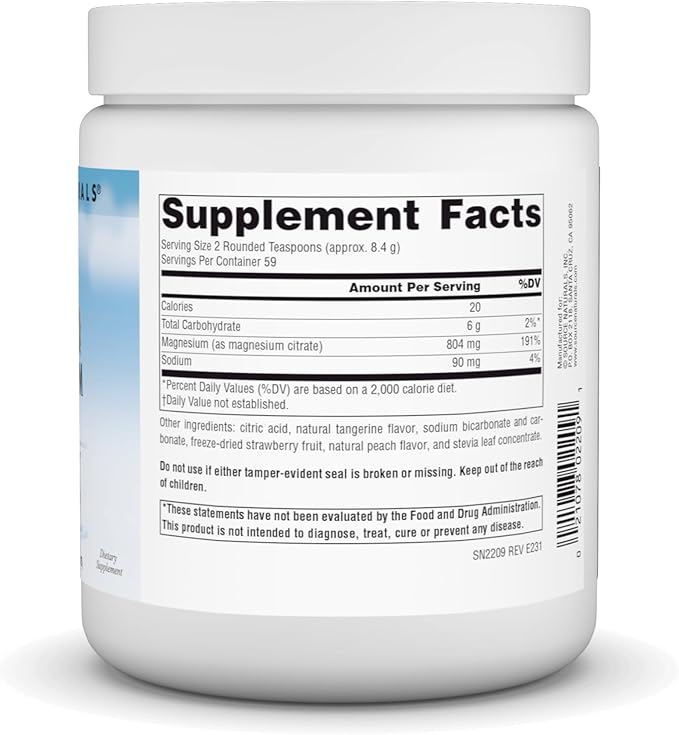 Source Naturals Serene Science Magnesium Serene, Peaceful Body*, Tangerine Flavored - 17.6 Ounce Powder