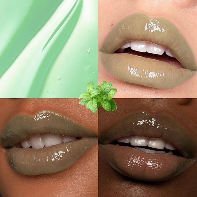 evpct Nourishing Moisturizing Tinted Lip Balm for A Sheer Tint of Color, Softens Smooths Hydrates Moisturizes Lightweight, Lip Care Gloss Plumper Stain for Women Dry & Chapped Lips, 05# SPEARMINT