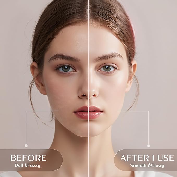 WLU Dermaplane Razor for Women Face with 10 Replaceable Blades, Dermaplaning Tool for Face to Remove Facial Hair & Peach Fuzz, Sonic Dermaplaning Tool for Women, Dermaplane Razor(Purple)