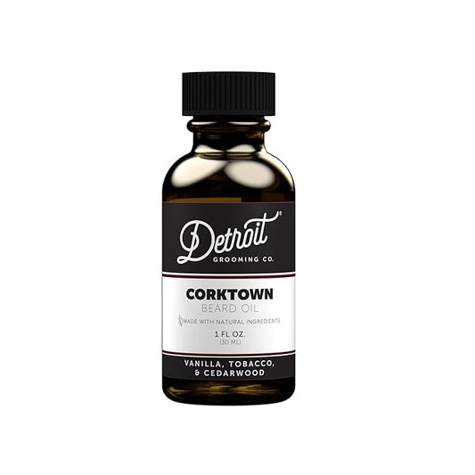 Detroit Grooming Beard Oil | Hydrating & Nourishing Formula with Vitamin E • Corktown Scent (1 oz)