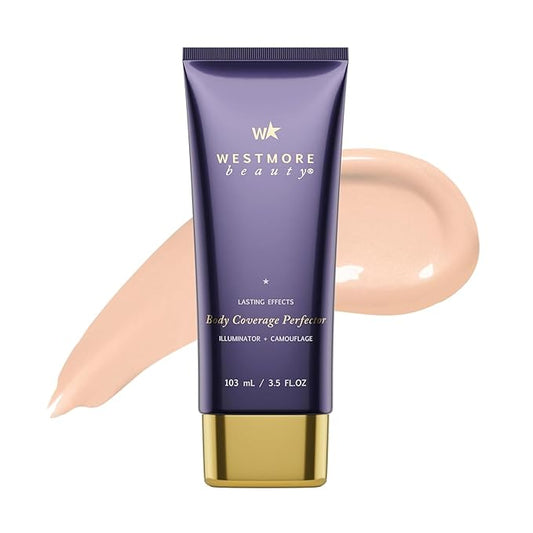 Westmore Beauty Body Coverage Perfector – Waterproof Leg & Body Makeup/Bronzer For Women - Best Tattoo Cover Up Makeup & Tattoo Concealer - 3.5 Oz Warm Radiance