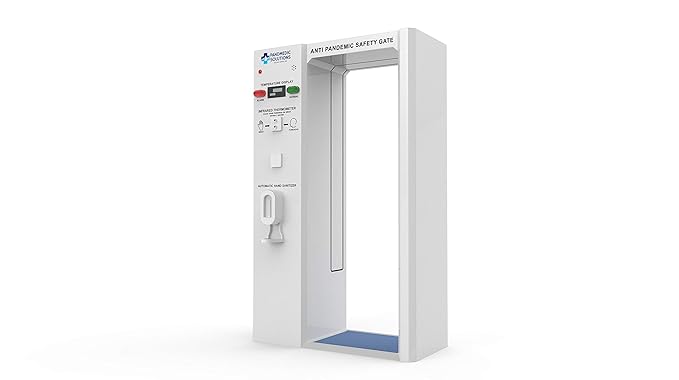 Anti Pandemic Full body automatic Sanitizing gate with temperature check for high traffic entrances offices airports and residential buildings (Black)