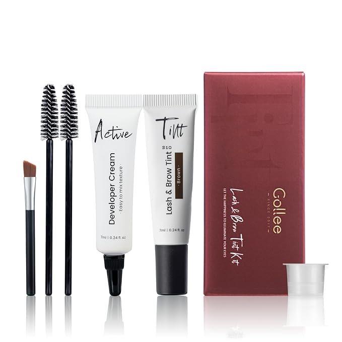 Lash Color Kit Brown Professional Lash and Brow Color Kit with Natural Effects Long Lasting Lasts 4 Weeks Easy to Use for Salon & Home Use