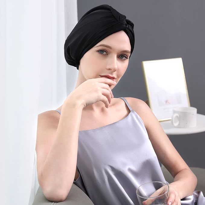 DAISYSILK 100 Pure Mulberry Silk Hair Bonnet for Sleeping Silk Hair Wrap for Women