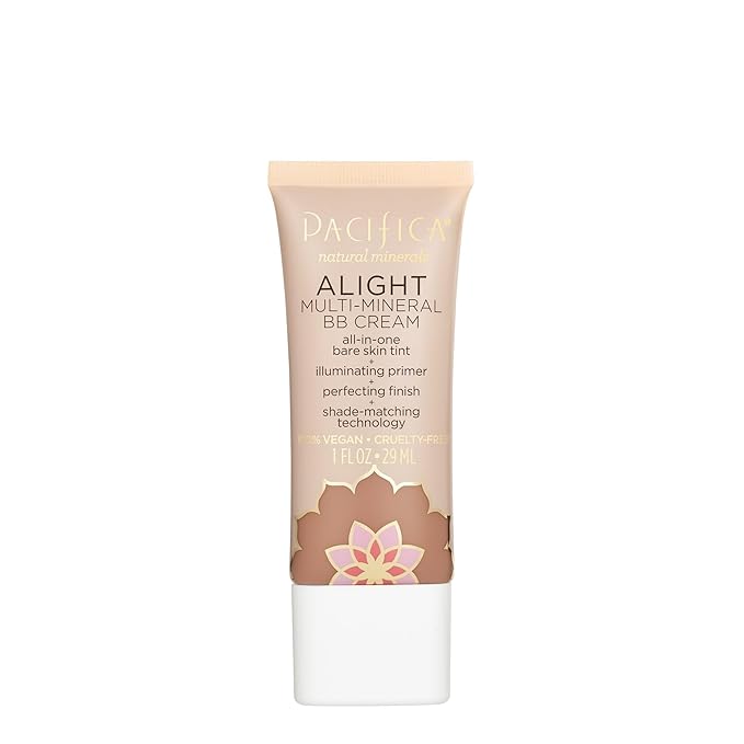 Pacifica Beauty Alight Multi Mineral BB Cream - Shade 3, Makeup, Hyaluronic Acid, Skin Tint, Makeup Primer, Iluminator, Minimize Pores, Fine Lines, Uneven Skintone, Vegan, 1 fl oz (1 Count)
