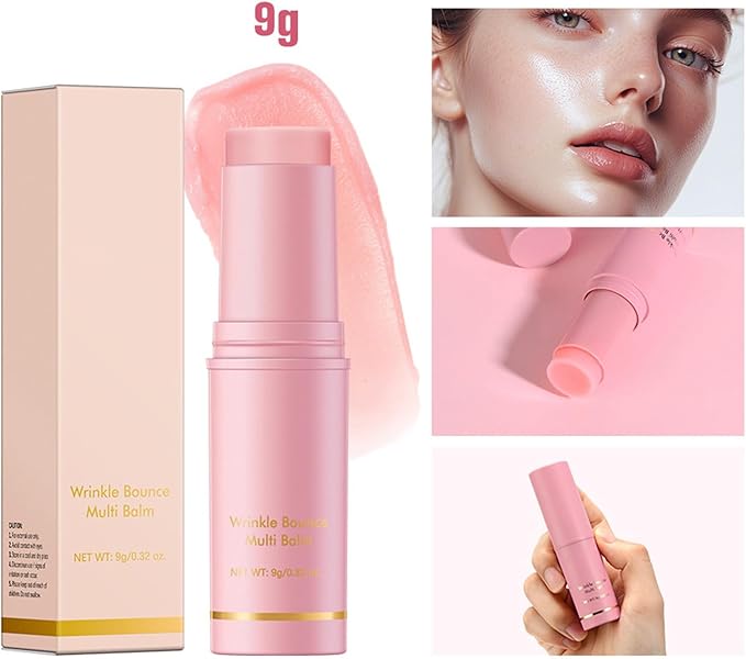 Wrinkles Bounce Multi Balm Hydrating Lip Balm Eye Cream Neck Cream Moisturizing Balm Stick for Eye Cheeks