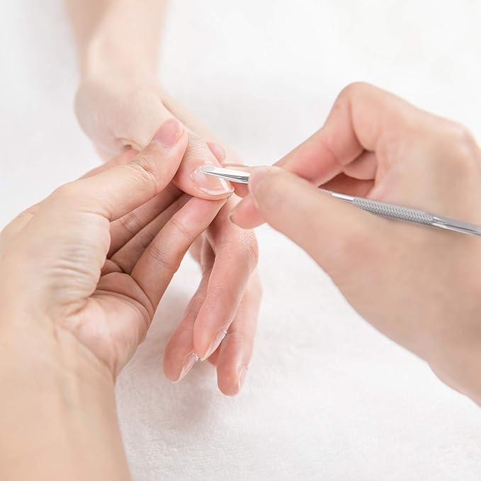 Cuticle Pusher Acetone/Gel/Nail Polish Remover Stainless Steel Professional 3pcs Set Cuticle Scraper Fingernails & Toenails Clean Manicure Tools Cuticle Care for Women&Girl,opove CP-3 (Silver)